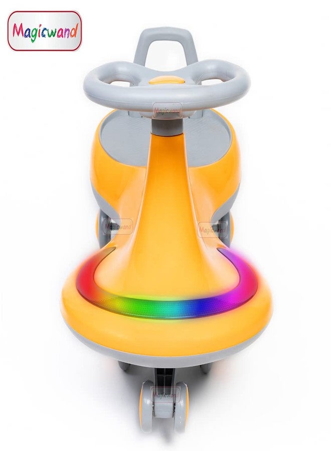 Magicwand ABS Plastic【Fully Assembled】 Kids Ride-On with 360 Degree Rotating Wheels【Made in India】 (Orange Grey) - Image 2